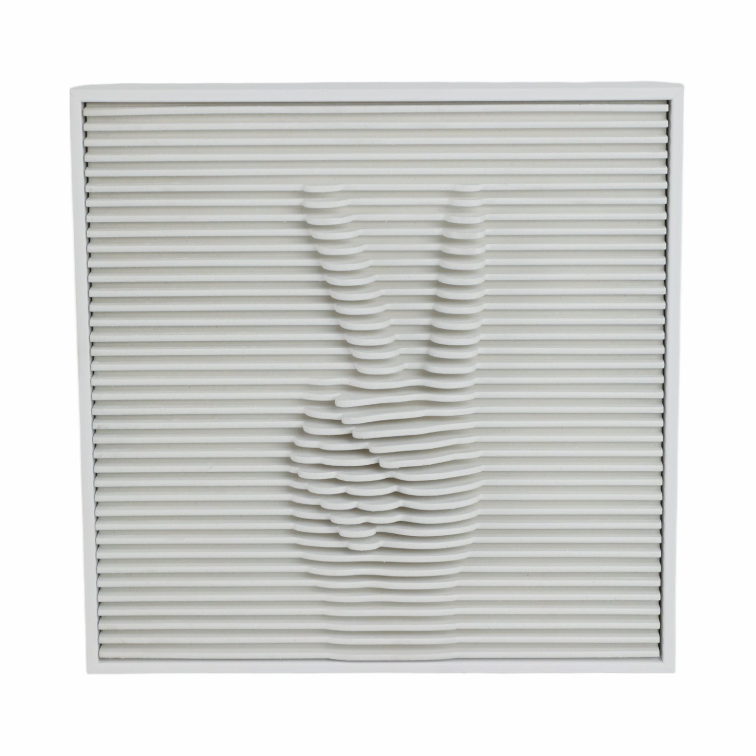 12" Ocala Peace Dimensional Wall Decor - Pearl Silver