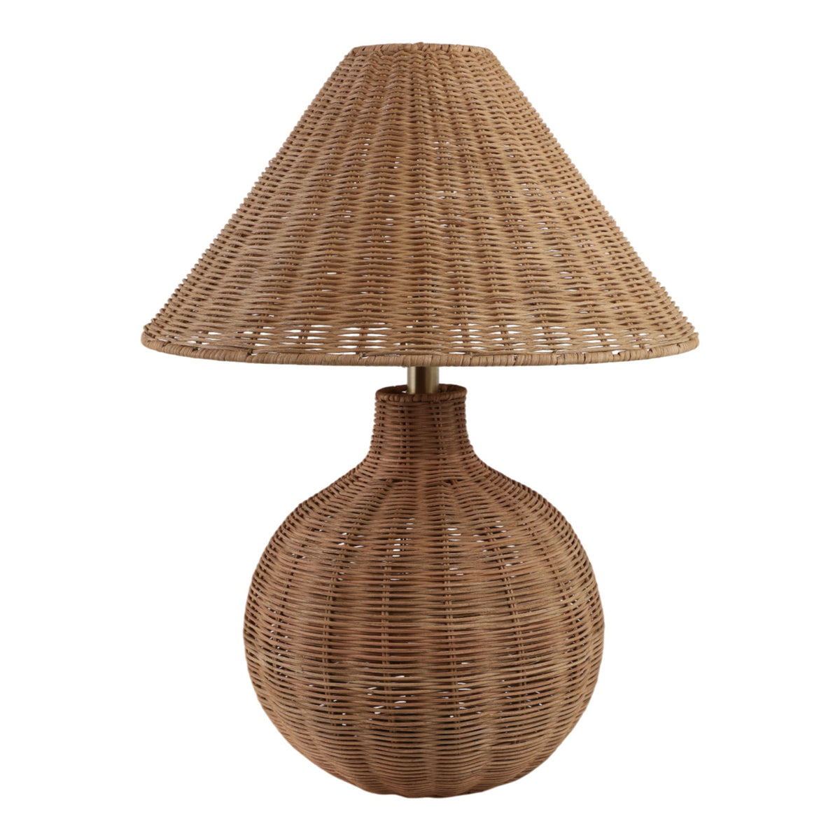 23" x 20" Woven Rattan Table Lamp - Natural