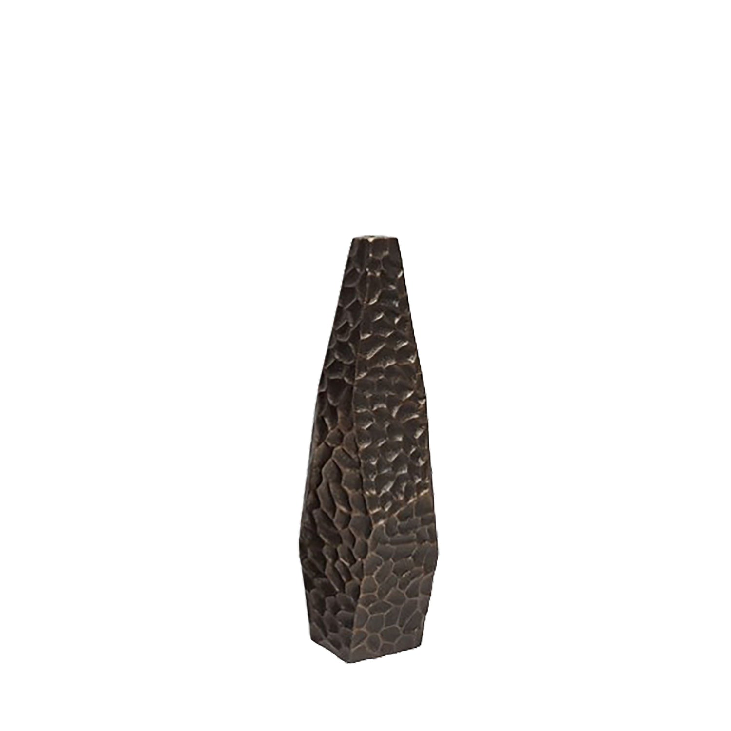 17" Balaz Asymetrical Metal Vase - Bronze / Cooper