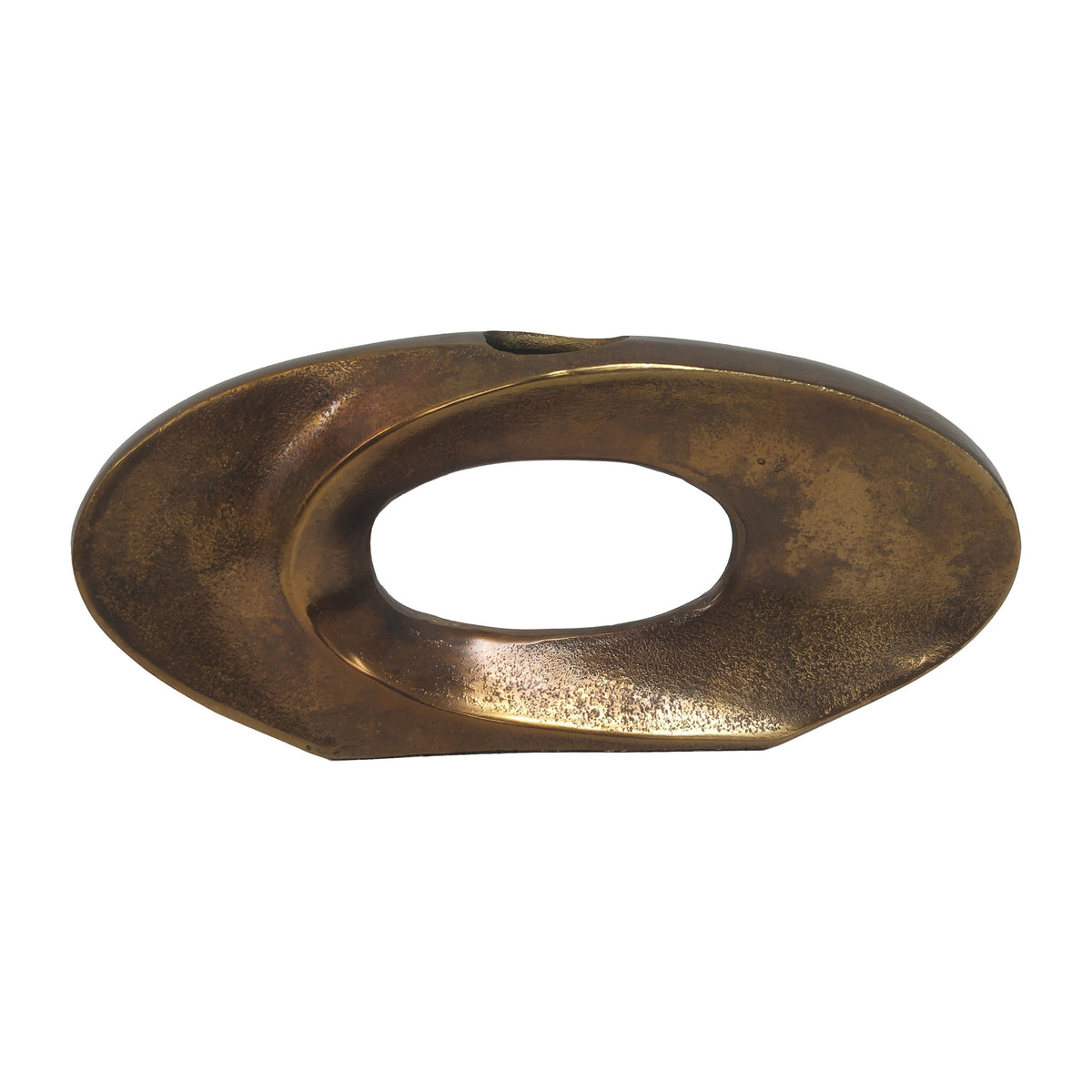 13" Belcove Metal Cut-Out Vase - Bronze