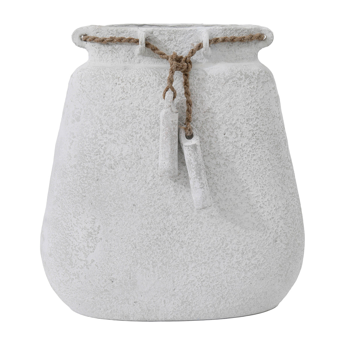 Ecomix Vase With Jute Detail 18" - White