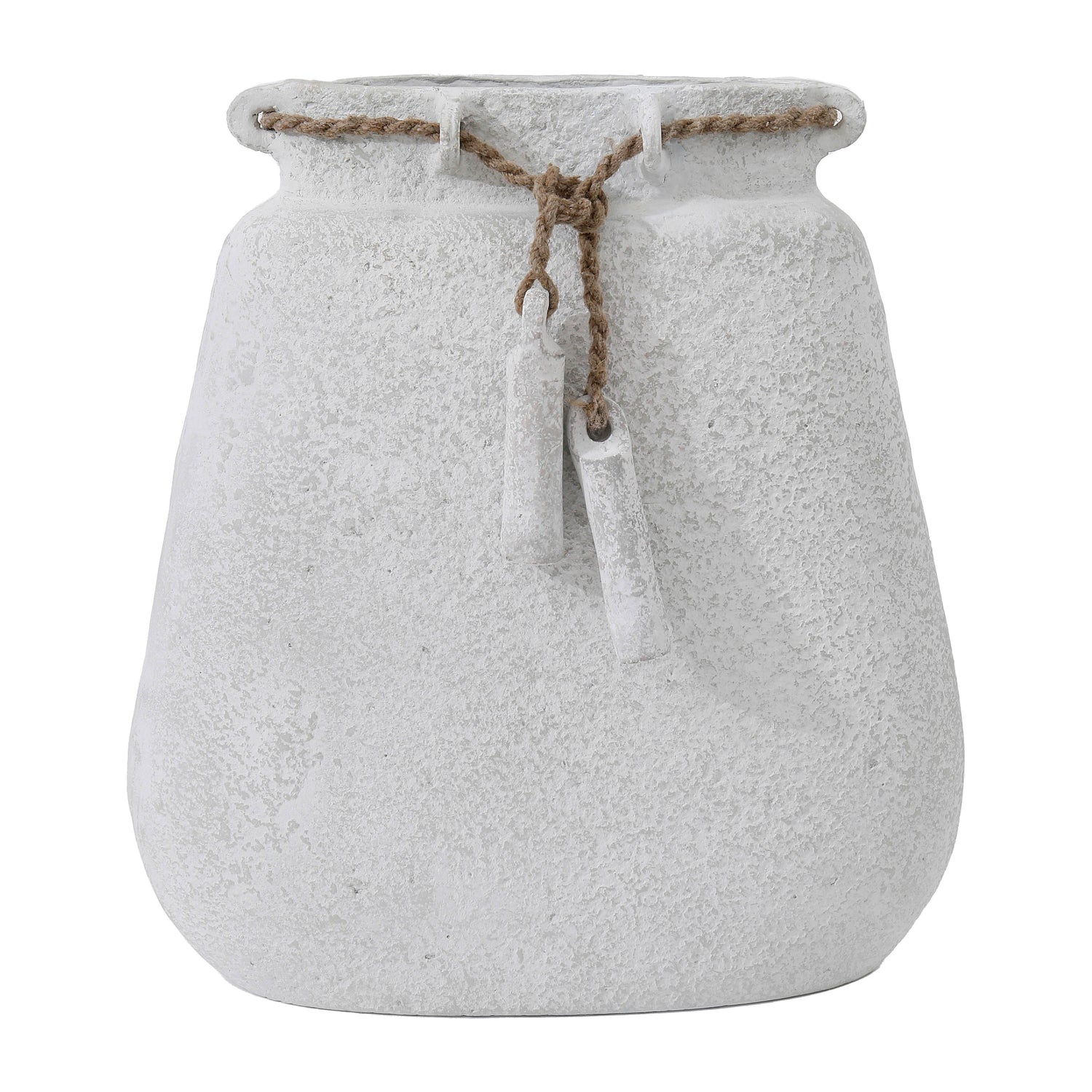 Ecomix Vase With Jute Detail 18" - White
