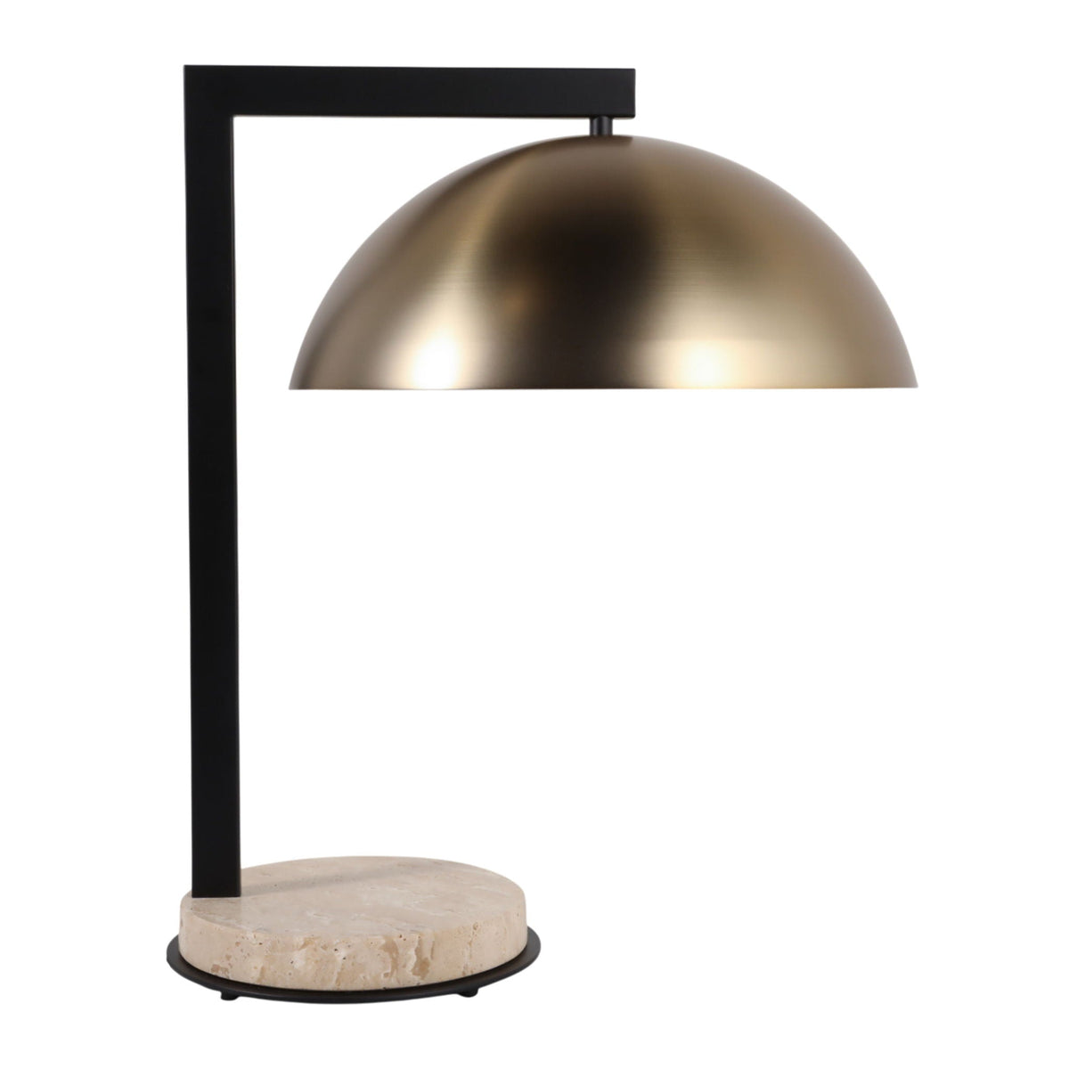 19" Adami Travertine Desk Lamp - Multi
