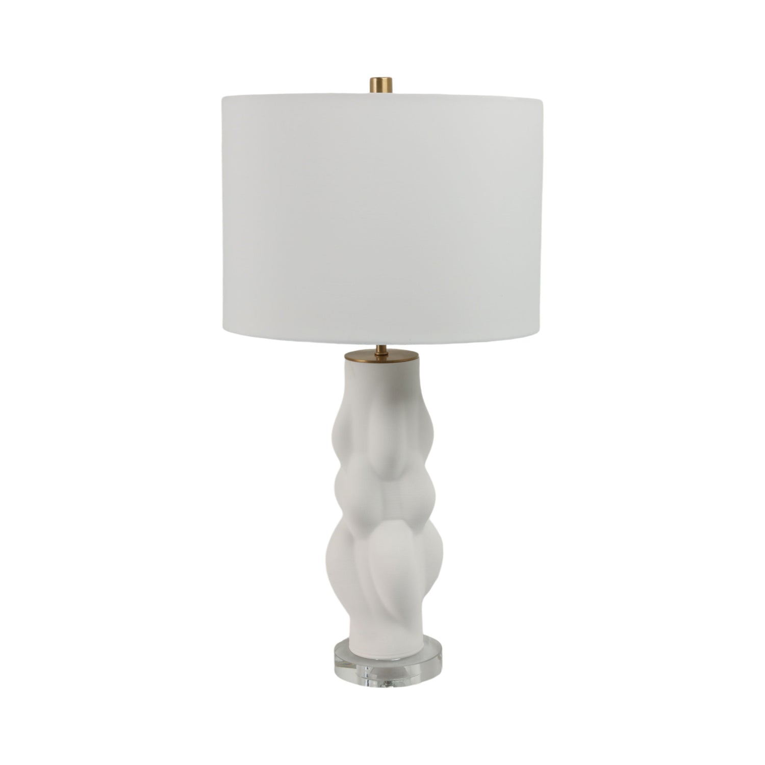 Romy 3D Printed Porcelain Table Lamp - White