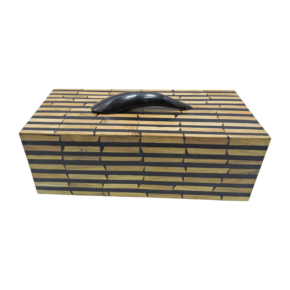 17" Madine Horn Rectangular Resin Box - Multi