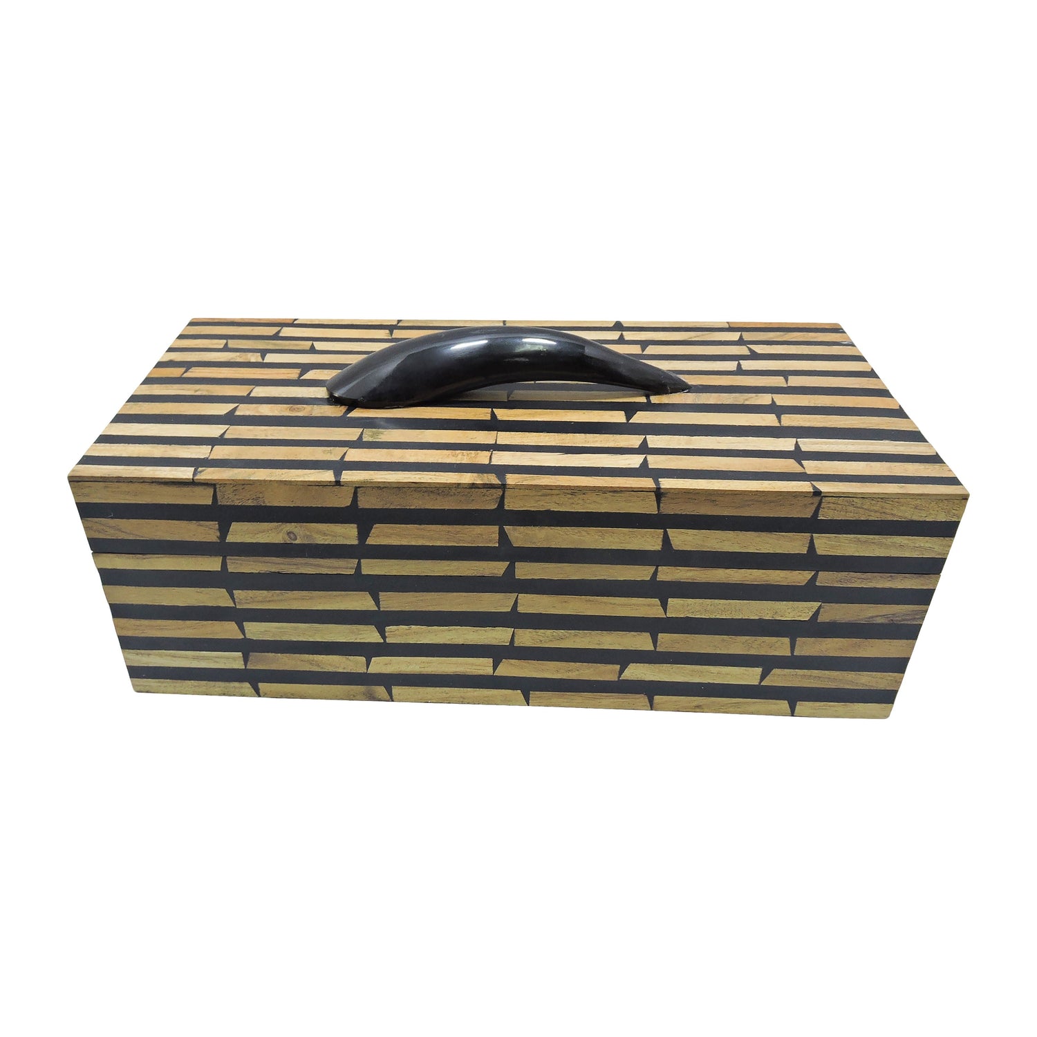 17" Madine Horn Rectangular Resin Box - Multi