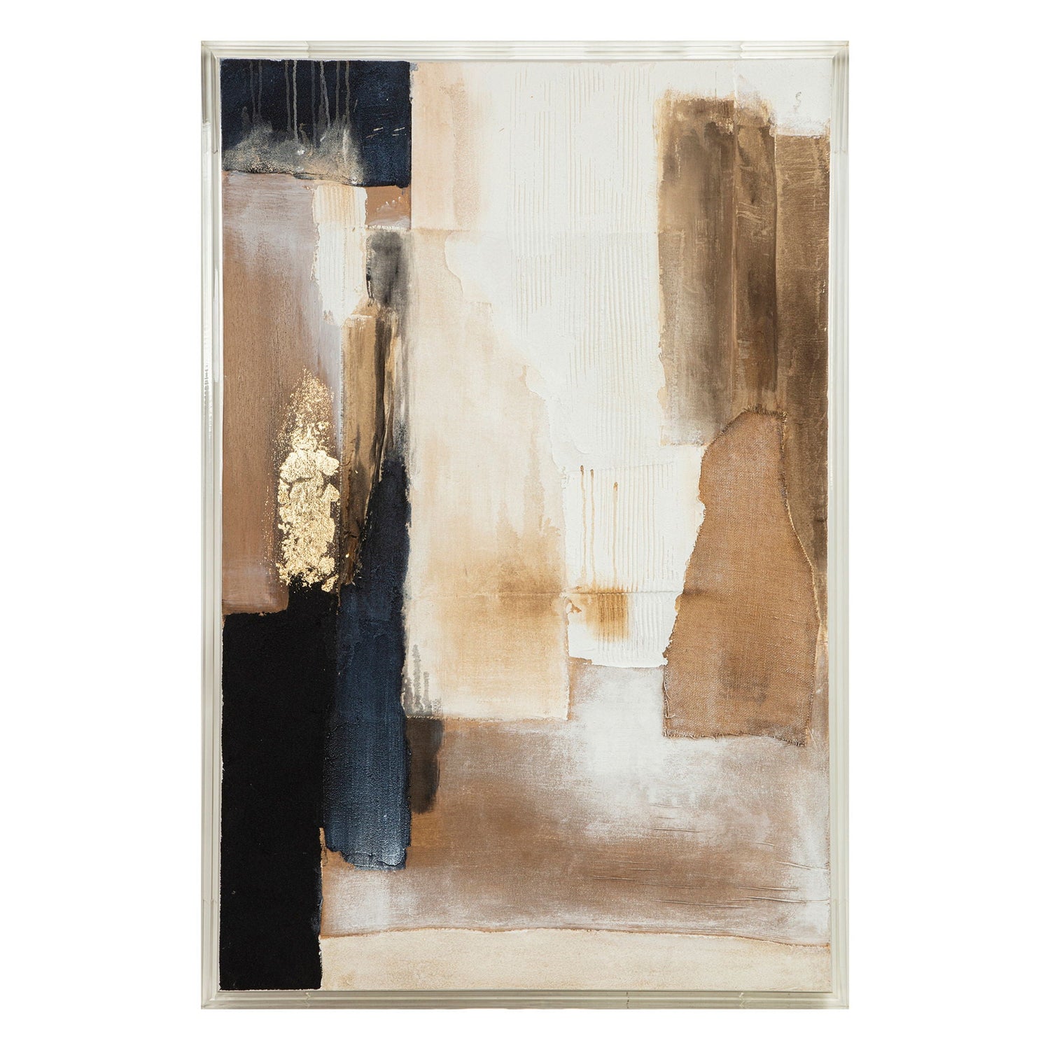 40" x 60" Harrow Acrylic Frame Handpainted Wall Art - Multy