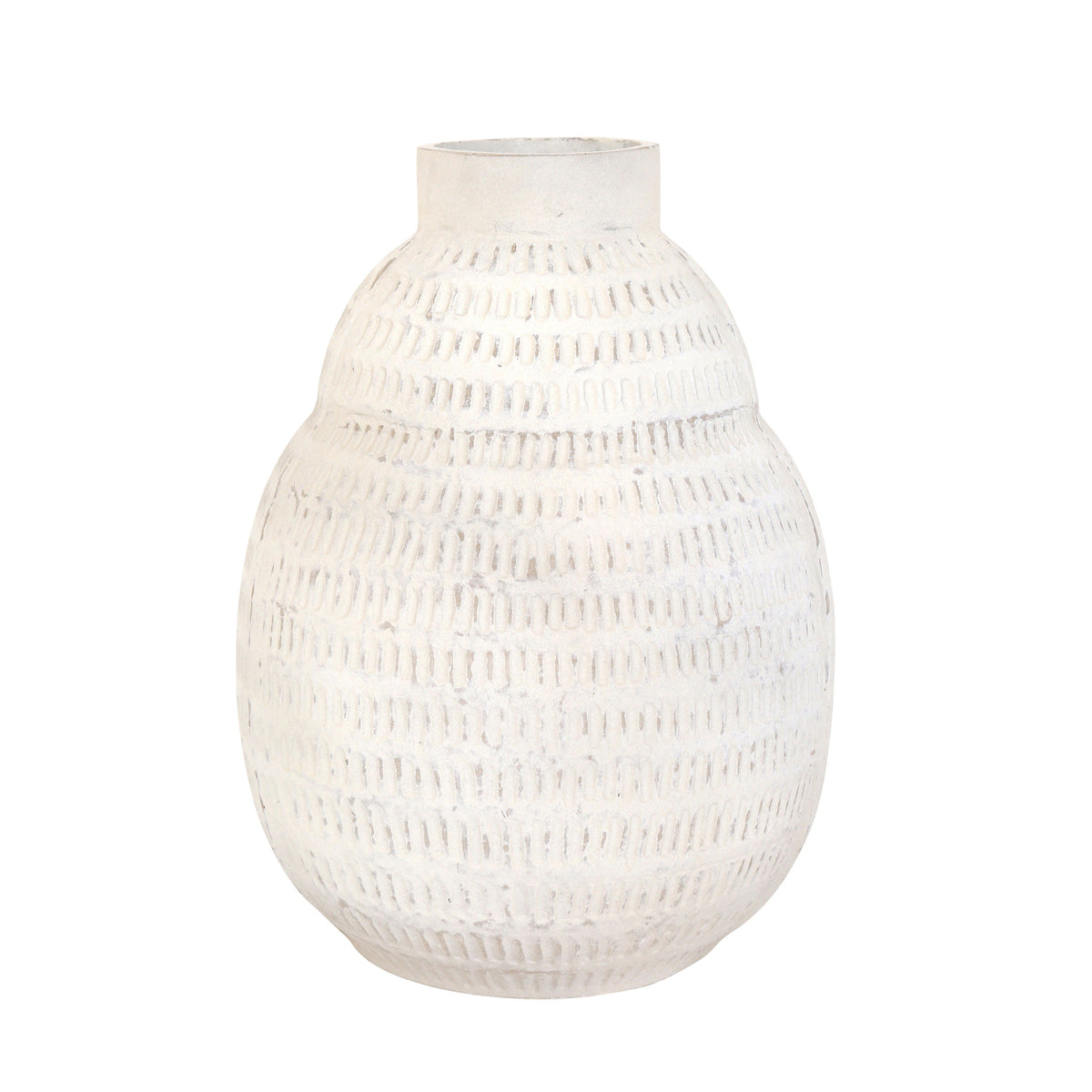 17" Callum Large Ecomix Vase - White