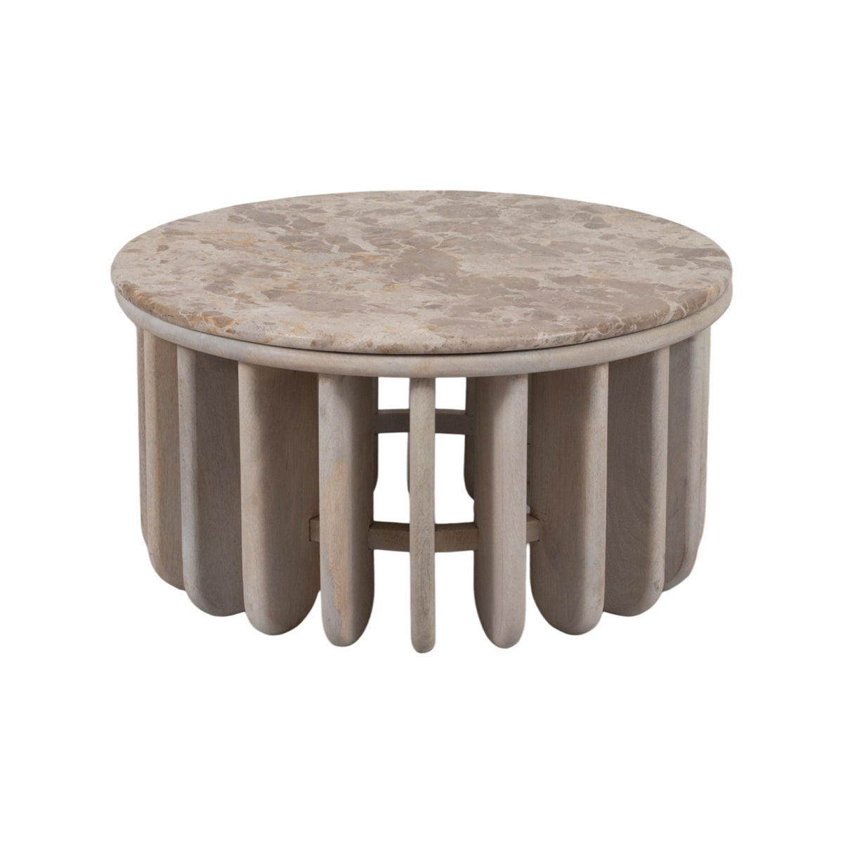 30" Montclair Marble Coffee Table - White