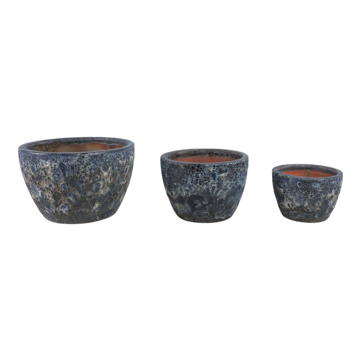 8" / 11" / 15" Lava Planters (Set of 3) - Blue