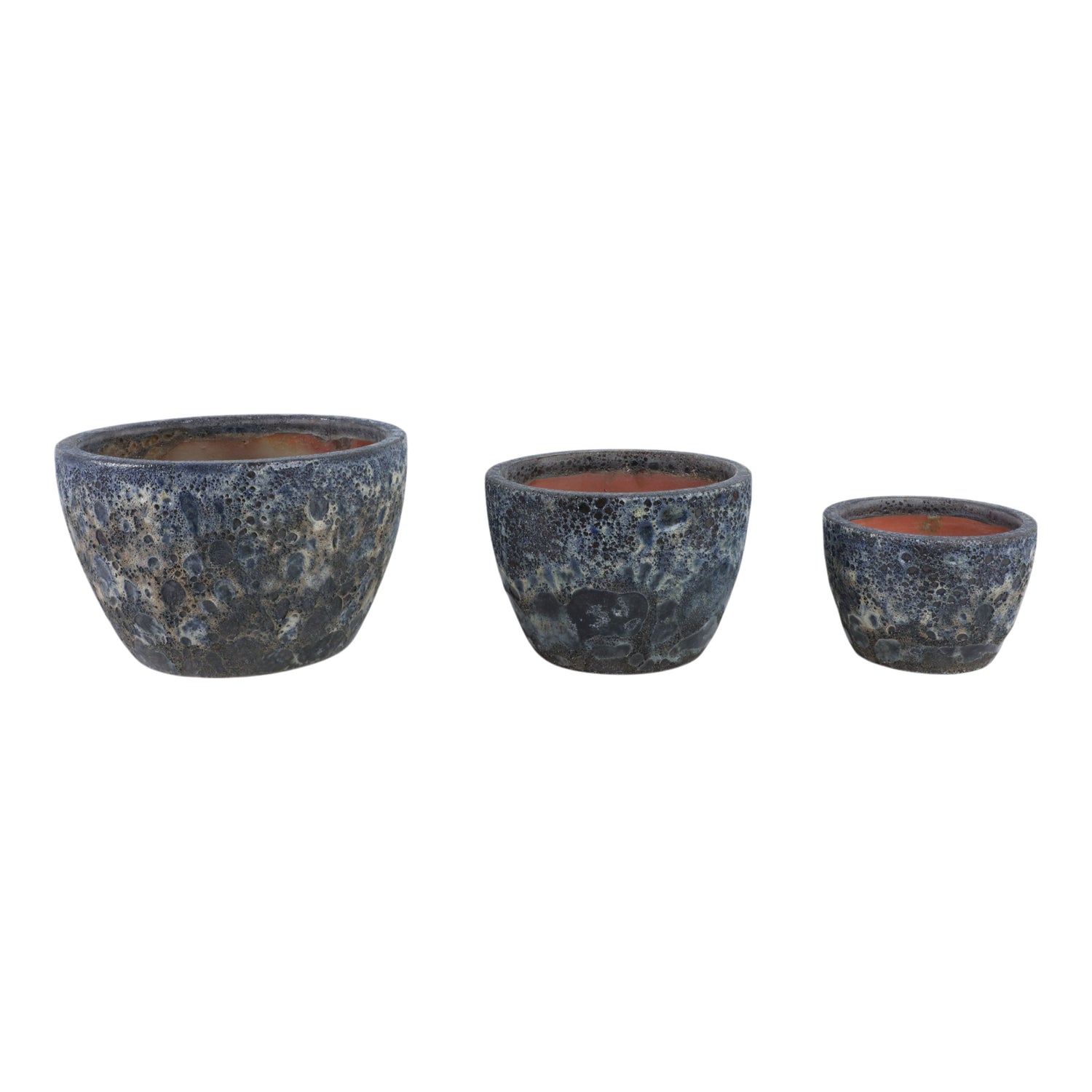 8" / 11" / 15" Lava Planters (Set of 3) - Blue