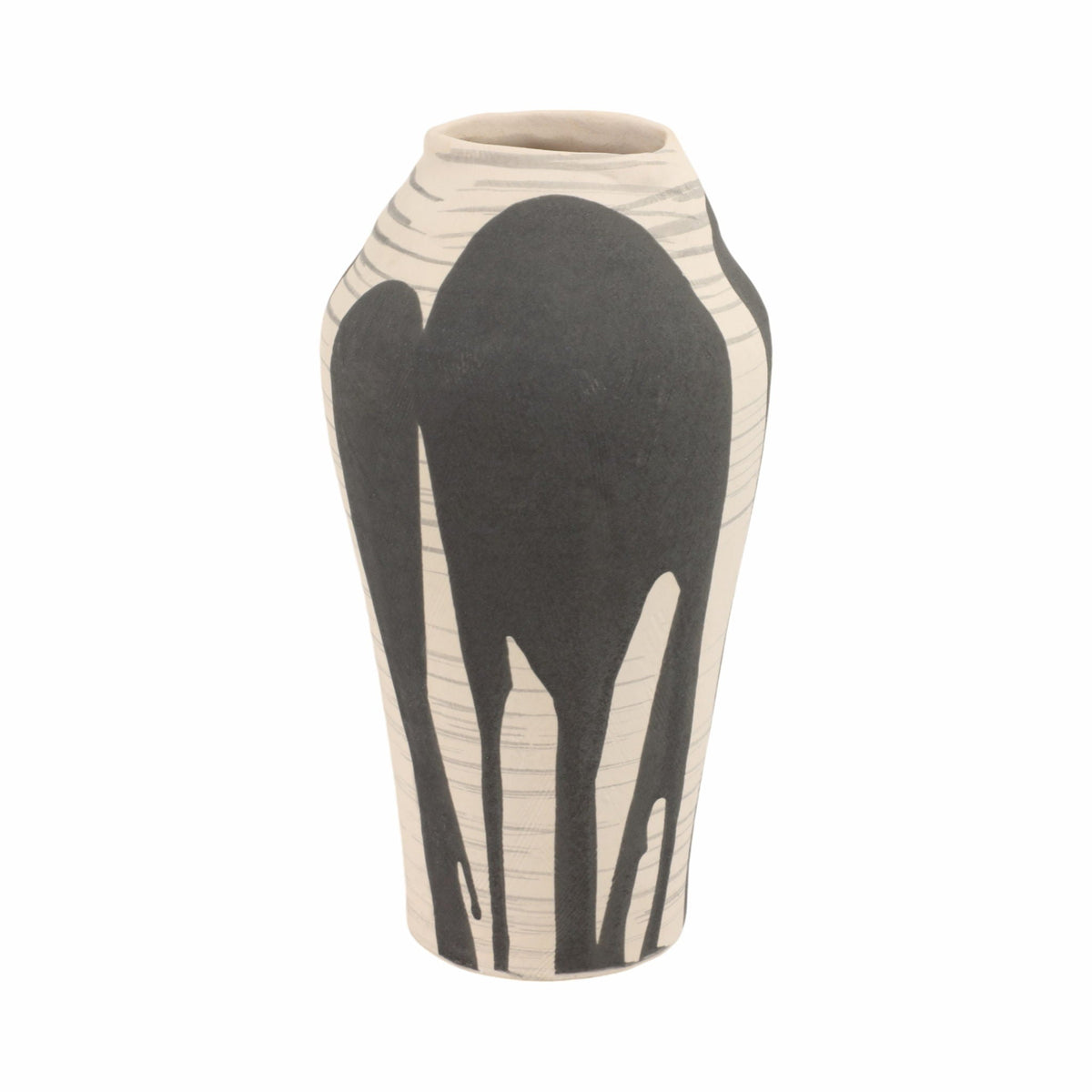 Monforte Medium Portugal Vase - Black / Beige