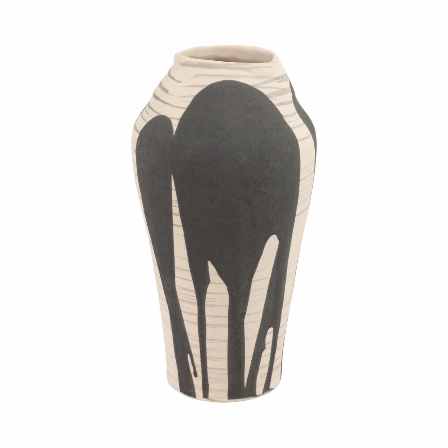 Monforte Medium Portugal Vase - Black / Beige