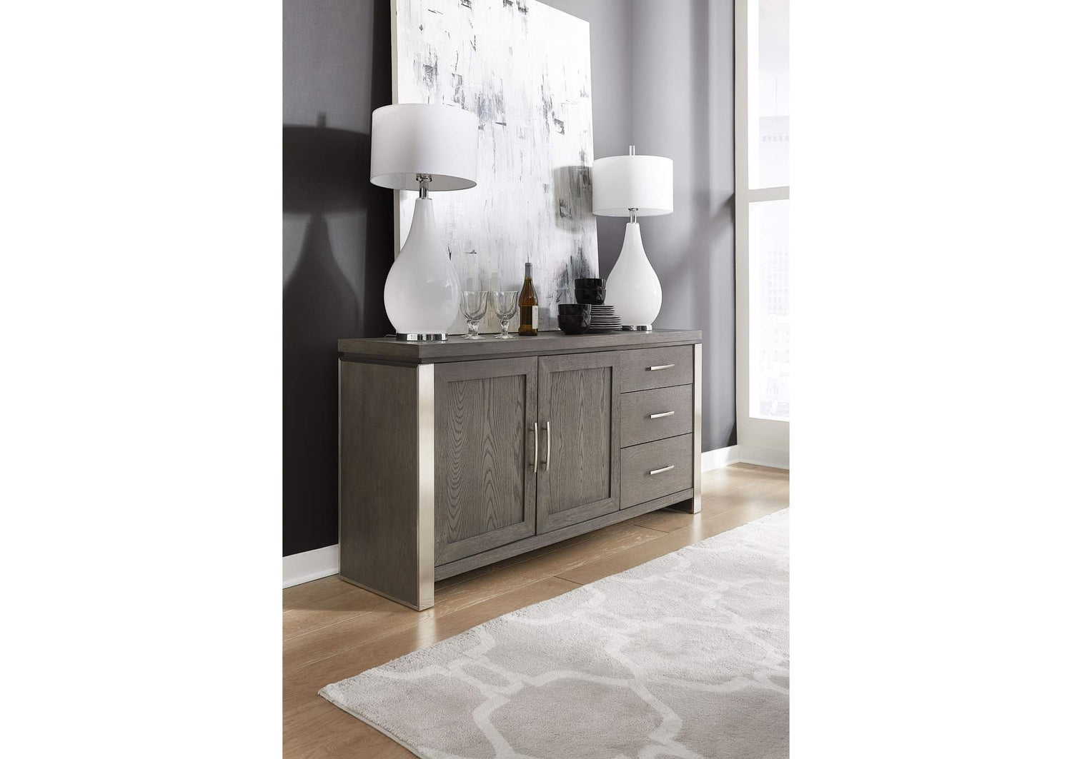 6EL478 Plata Sideboard In Thunder Grey