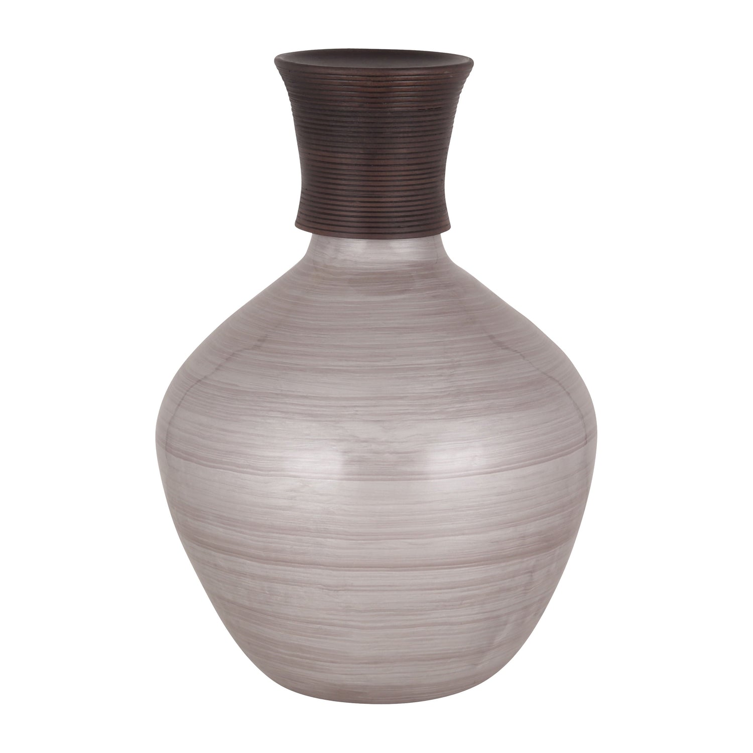 Glass 22" Wooden Top Vase - Blush