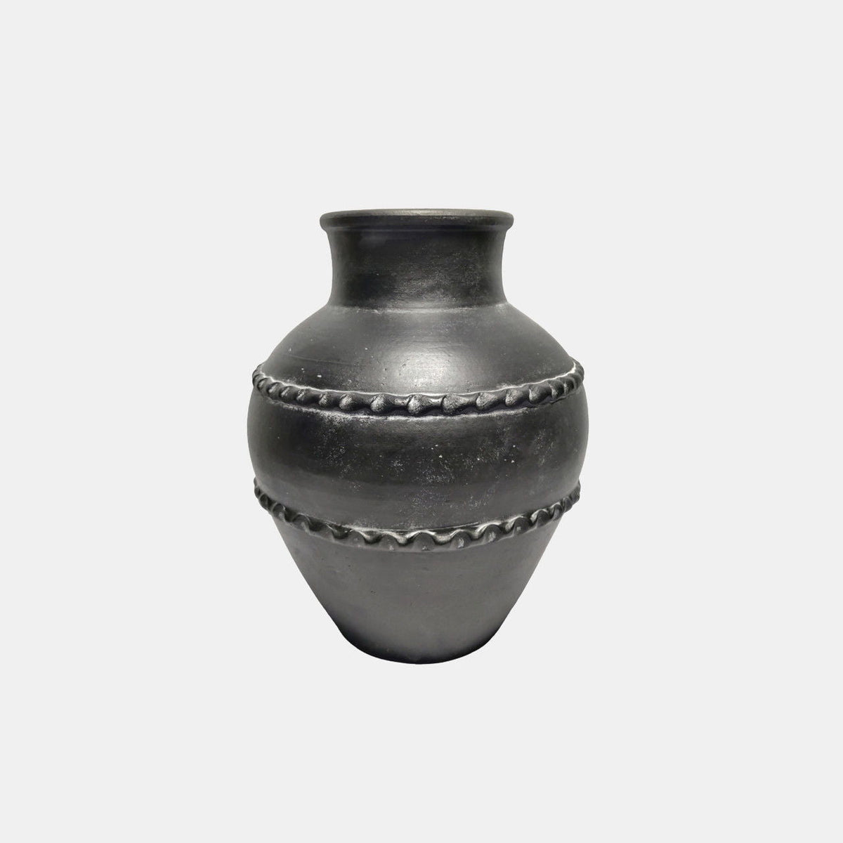 12" Traditional Terracotta Vase - Black