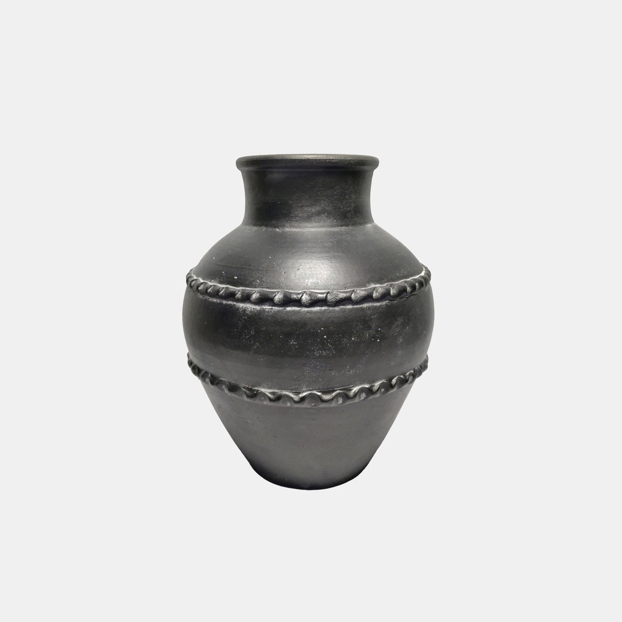 12" Traditional Terracotta Vase - Black