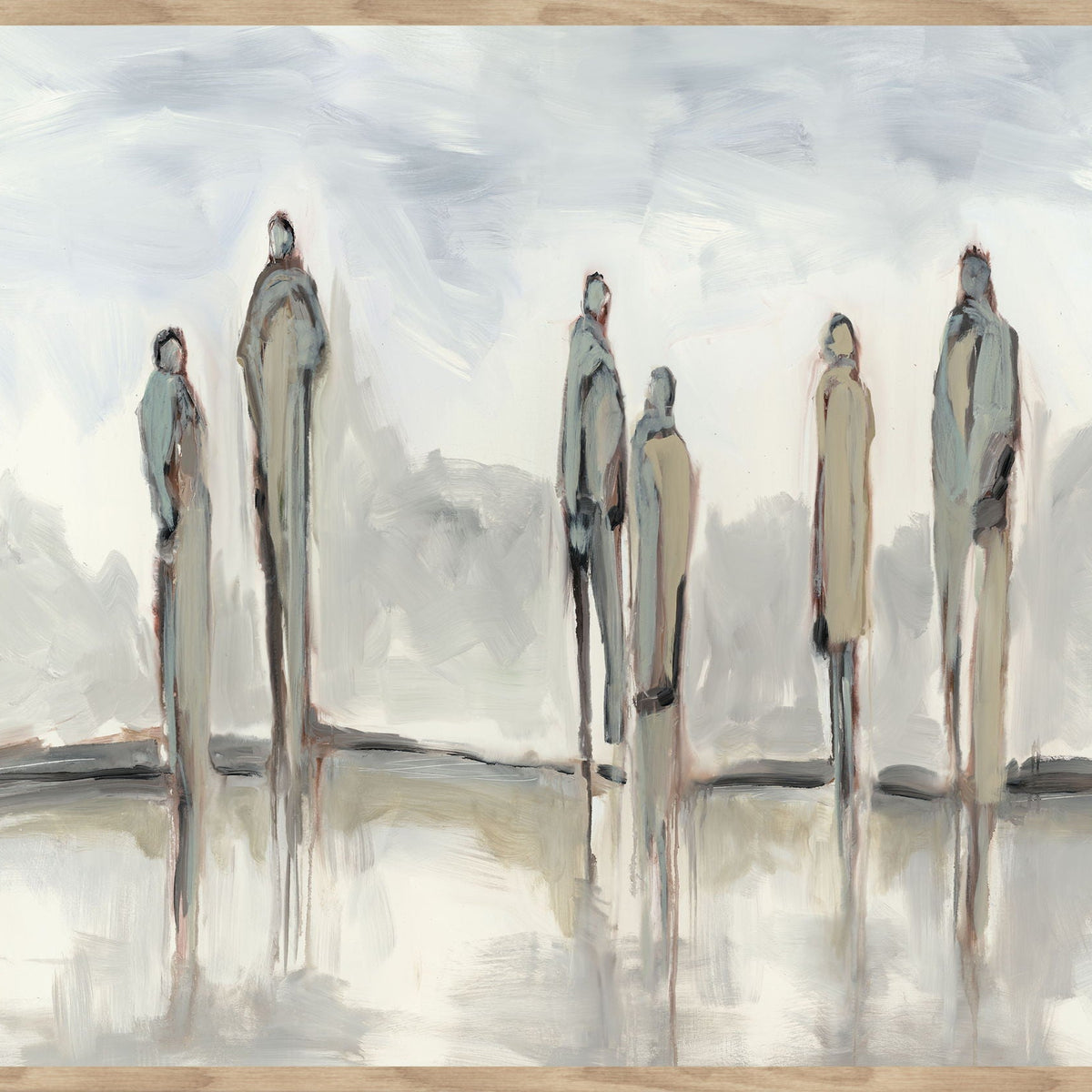 Stance - 48" x 72" Painting By Buddy Whitlock - Light Blue