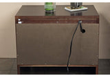4G2281P Element Charging Station Nightstand In Chocolate Brown