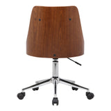 Diamond - Office Chair Veneer Back - Chrome / Black