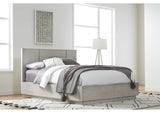 DEZ7H4 Destination Wood Panel Bed In Cotton Grey