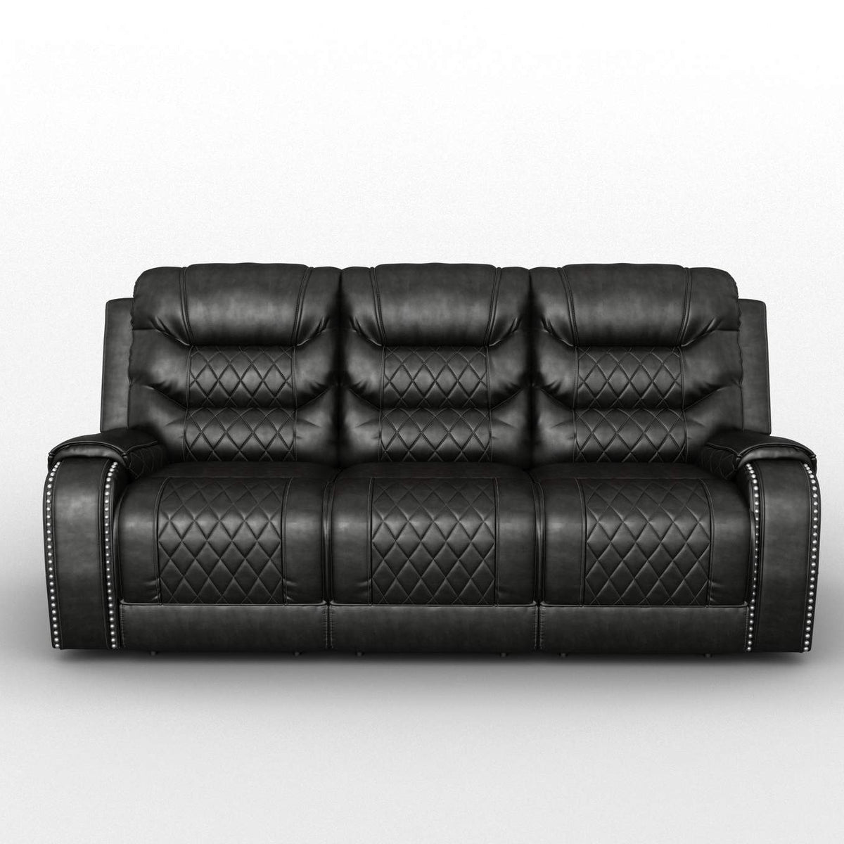 9405BR-3 Putnam Double Reclining Sofa with Center Drop-Down Cup Holders, Receptacles and USB Ports
