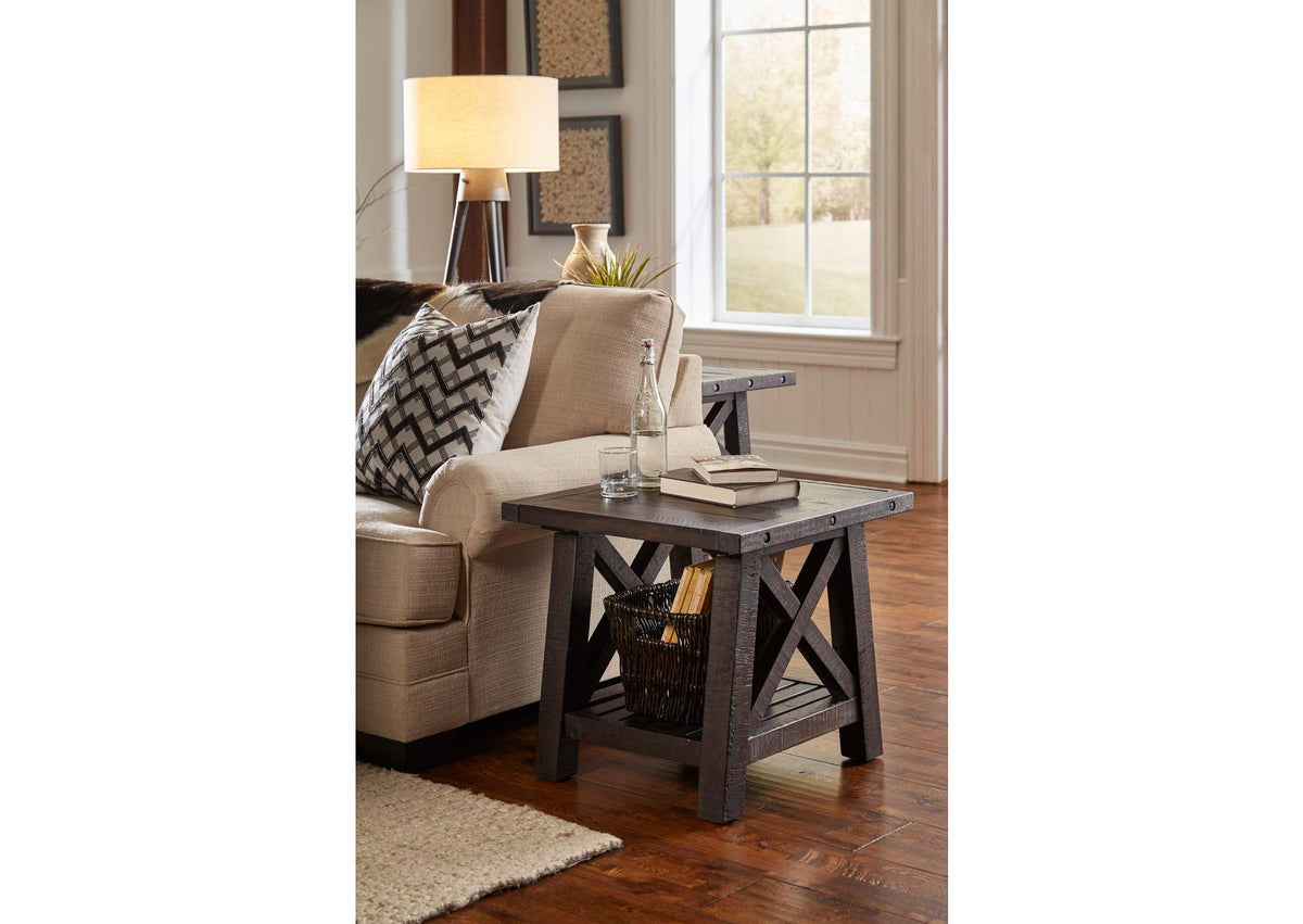 7YC922 Yosemite Solid Wood Side Table In Cafe
