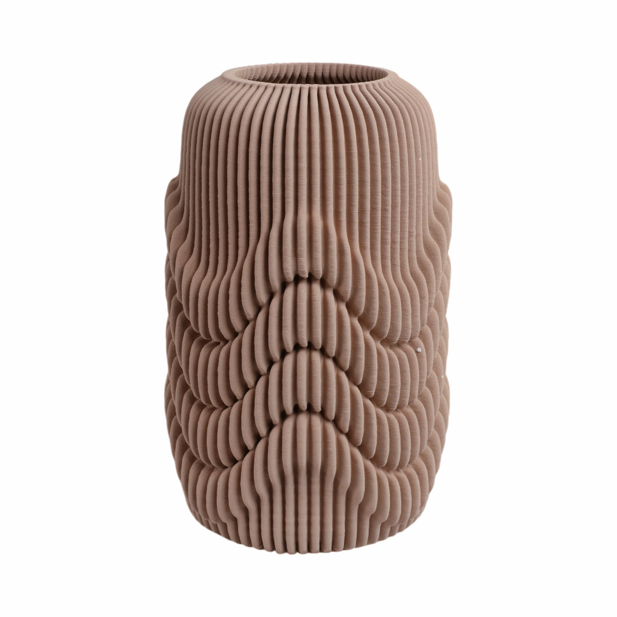 Ethos Large 3D Printed Porcelain Vase - Tan