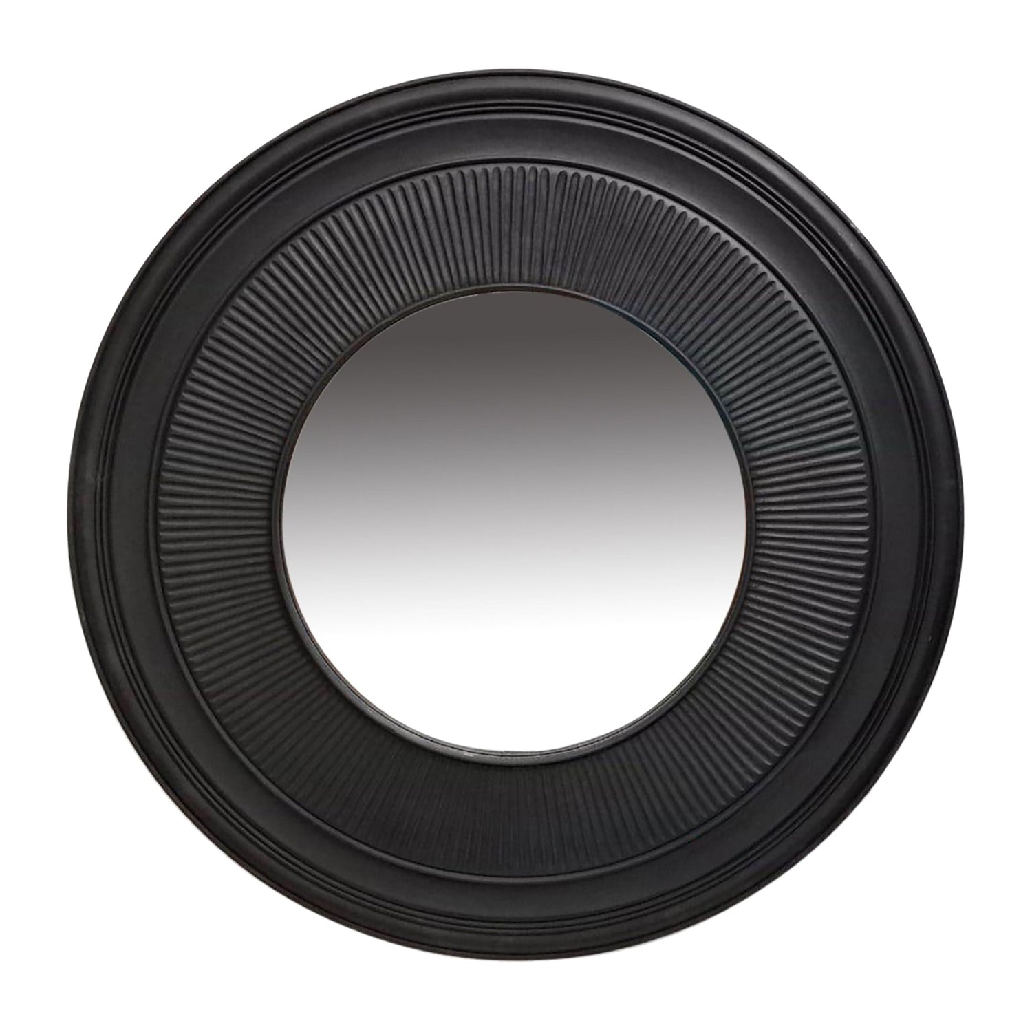 48" Round Noir Wall Mirror - Black