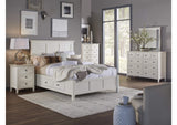 4NA4D4 Paragon Four Drawer Wood Storage Bed In White