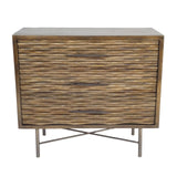 Monteray Carved Wood Chest - Brown