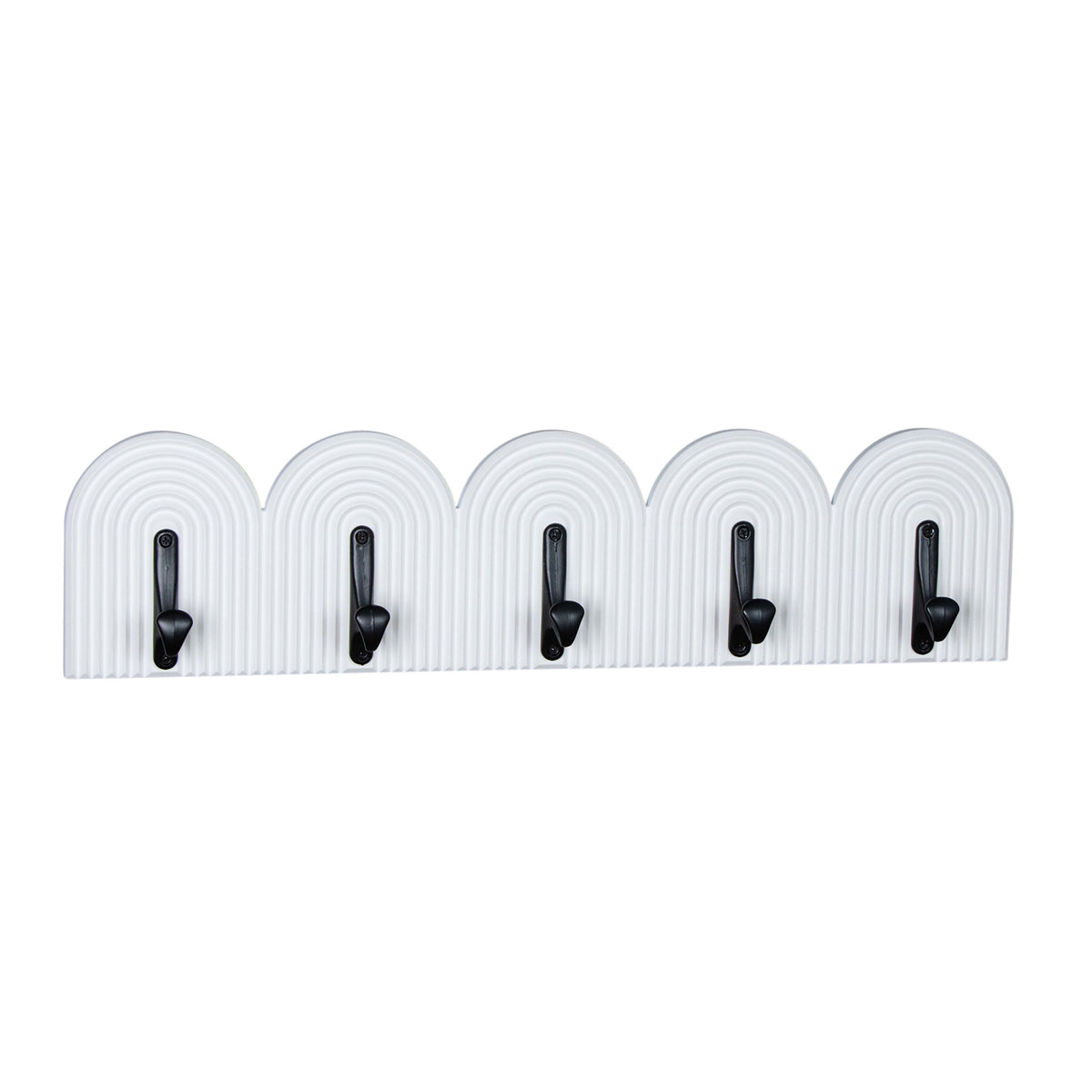 24" 5 Arch Wall Hooks - White