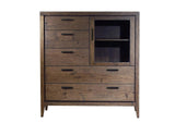 LWY686A Boracay Five Drawer One Door Walnut Sweater Chest In Wild Oats Brown (2024)