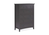 PNRB84A Grace Five Drawer Chest In Raven Black (2024)