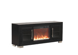 FM-AC415BK-TV-60 Ashbourne 60" TV Stand w/ Fire Place