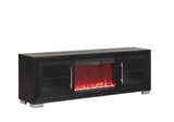FM-AC415BK-TV-72 Ashbourne 72" TV Stand w/ Fire Place