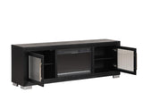 FM-AC415BK-TV-72 Ashbourne 72" TV Stand w/ Fire Place