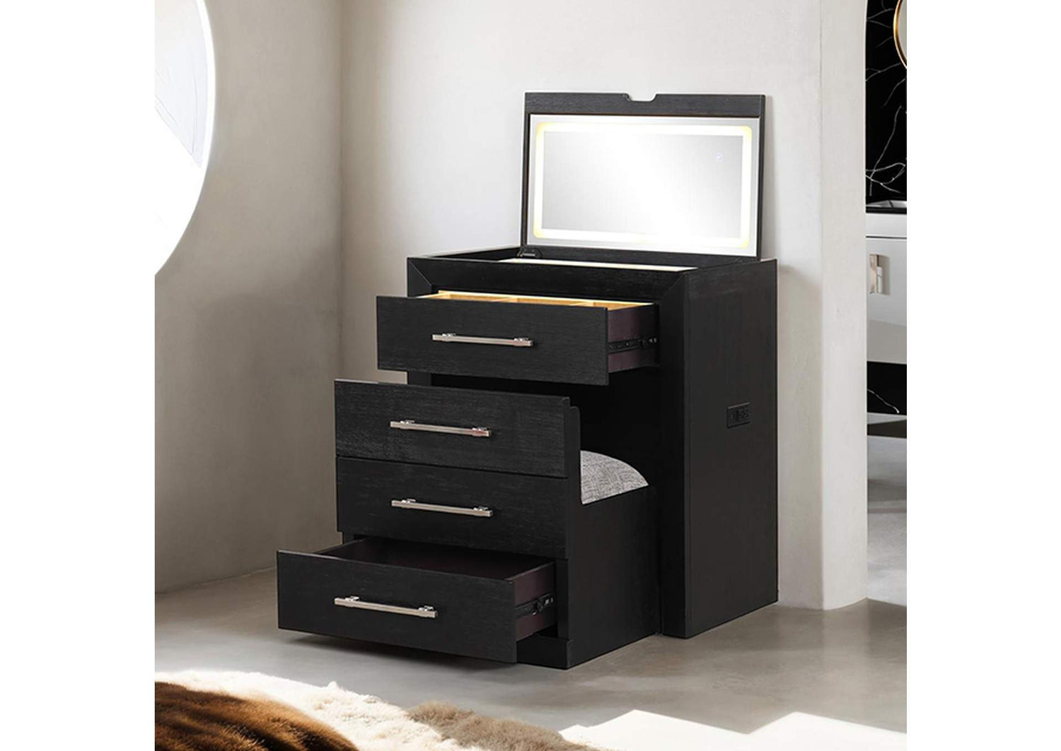 Ashbourne Bedside Vanity Set w/ Stool