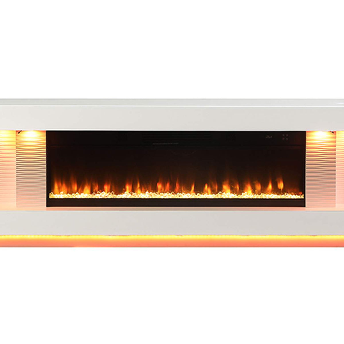 FM-AC8009WH-TV Peseux 71" TV Stand w/ Electric Fire Place