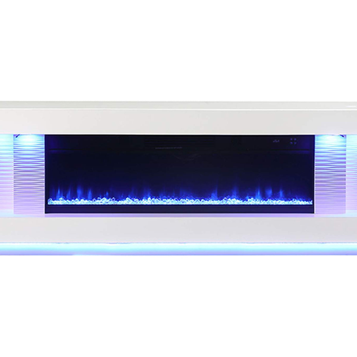 FM-AC8009WH-TV Peseux 71" TV Stand w/ Electric Fire Place
