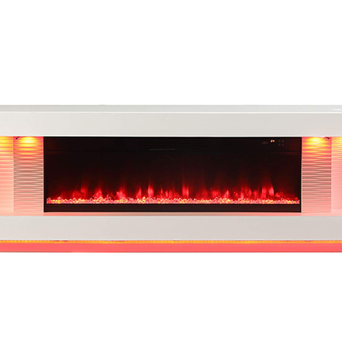 FM-AC8009WH-TV Peseux 71" TV Stand w/ Electric Fire Place