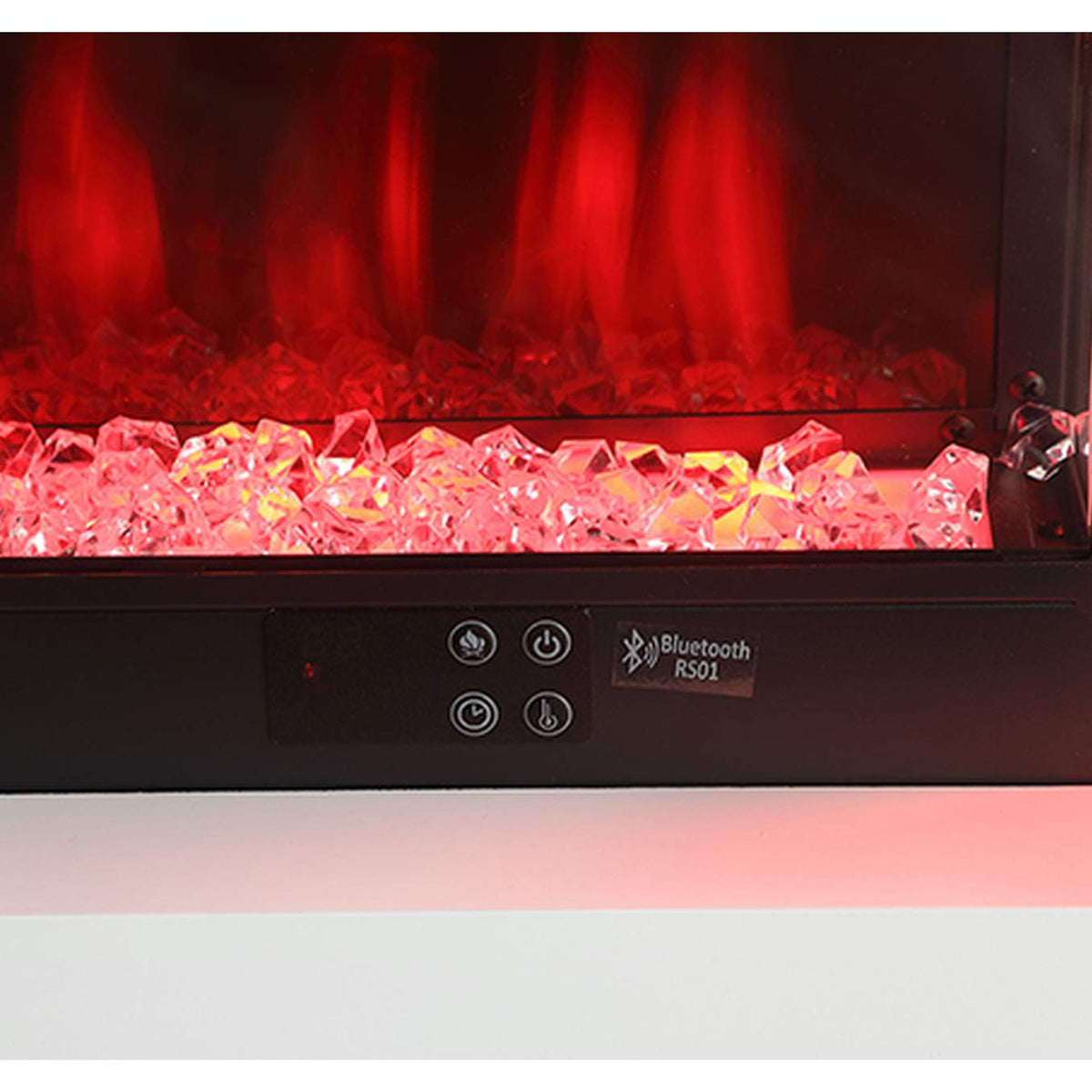 FM-AC8009WH-TV Peseux 71" TV Stand w/ Electric Fire Place