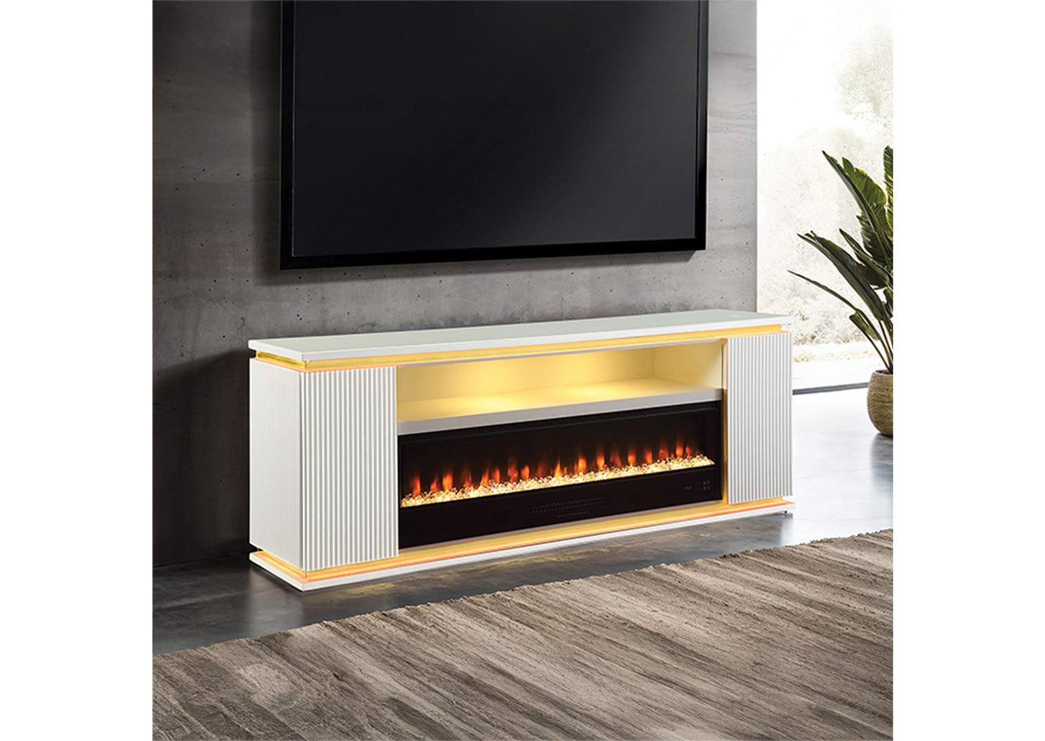 Medea 71" TV Stand w/ Electric Fire Place