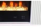 FM-AC8011WH-TV Medea 71" TV Stand w/ Electric Fire Place