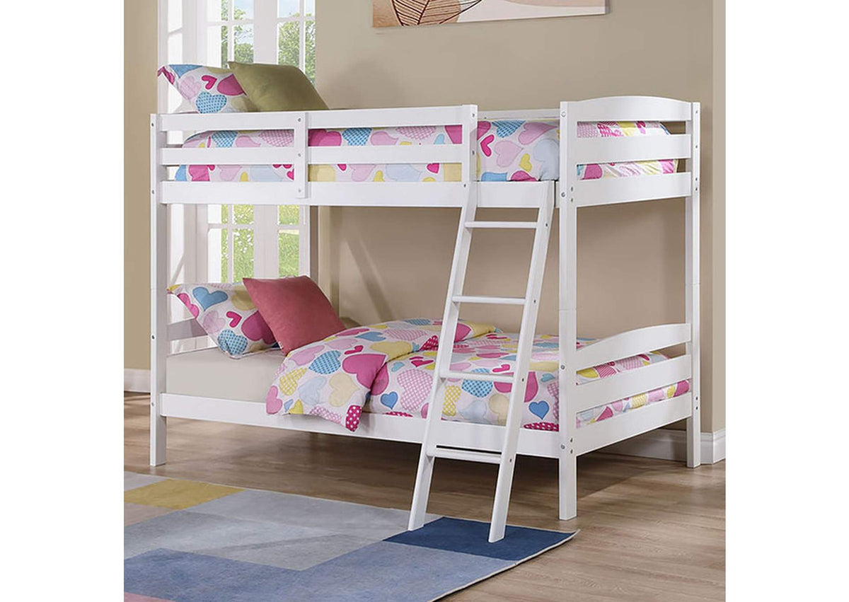 FM-BK002WH Candice Twin/Twin Bunk Bed