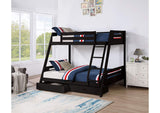 FM-BK003BK-BED Emilee Twin/Full Bunk Bed