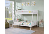 FM-BK003WH-BED Emilee Twin/Full Bunk Bed