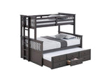 FM-BK458F-GY-BED University Twin/Full Bunk Bed