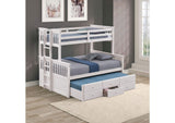 FM-BK458F-WH-BED University Twin/Full Bunk Bed