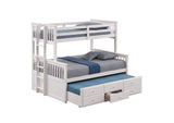 FM-BK458F-WH-BED University Twin/Full Bunk Bed